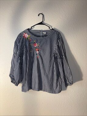 Cupio Navy & White Gingham Shirt